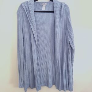 Barefoot Dreams Cozy Chic Ultra Light Oasis Ribbed Hooded Cardigan 2X